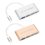 COMBO T-693 5 in 1 USB-C / Type-C to SD / TF / Micro SD Card Slot + USB 3.0 + USB 2.0Ports OTG HUB Card Reader - Image 2
