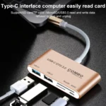 COMBO T-693 5 in 1 USB-C / Type-C to SD / TF / Micro SD Card Slot + USB 3.0 + USB 2.0Ports OTG HUB Card Reader - Image 6