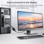 HDCO-VGAM2 1080P VGA Male to HDMI Female Converter with 3.5mm Audio Cable - Image 5