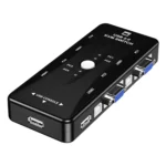 KSW-401V 4 VGA + 3 USB Ports to VGA KVM Switch Box with Control Button for Monitor, Keyboard, Mouse, Set-top box - Image 2