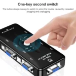 KSW-401V 4 VGA + 3 USB Ports to VGA KVM Switch Box with Control Button for Monitor, Keyboard, Mouse, Set-top box - Image 3