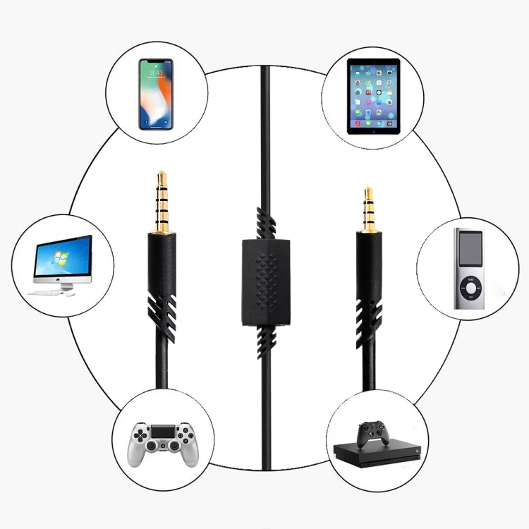 PC1806_4.webp ZS0179 Gaming Headphone Audio Cable for Logitech ASTRO A10 A40, PS4, Cable Length: 2m - Image 5
