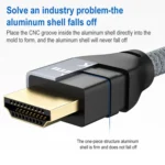 HDMI 8K 60Hz Male to Female Cable Support 3D Video, Cable Length: 2m - Image 2