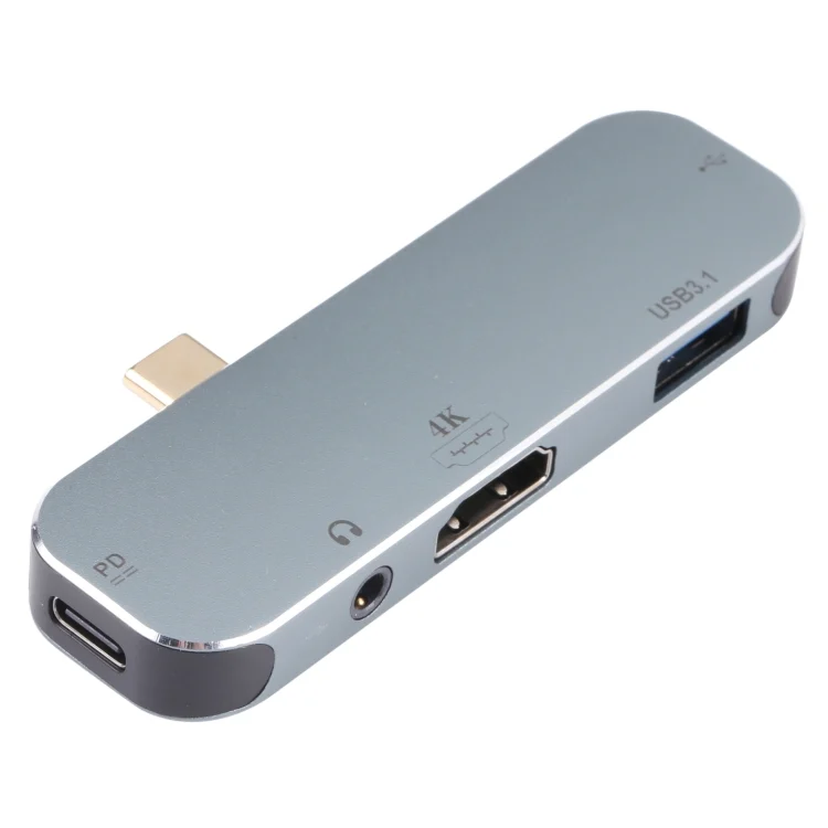 PC1923_2.webp 5 in 1 USB-C / Type-C Male to PD USB-C / Type-C Charging + 3.5mm AUX + 4K HDMI + USB 3.1 + USB Female Adapter - Image 3
