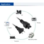 Three Holes Desktop Host Computer Power Cord, Length: 1.2m - Image 4