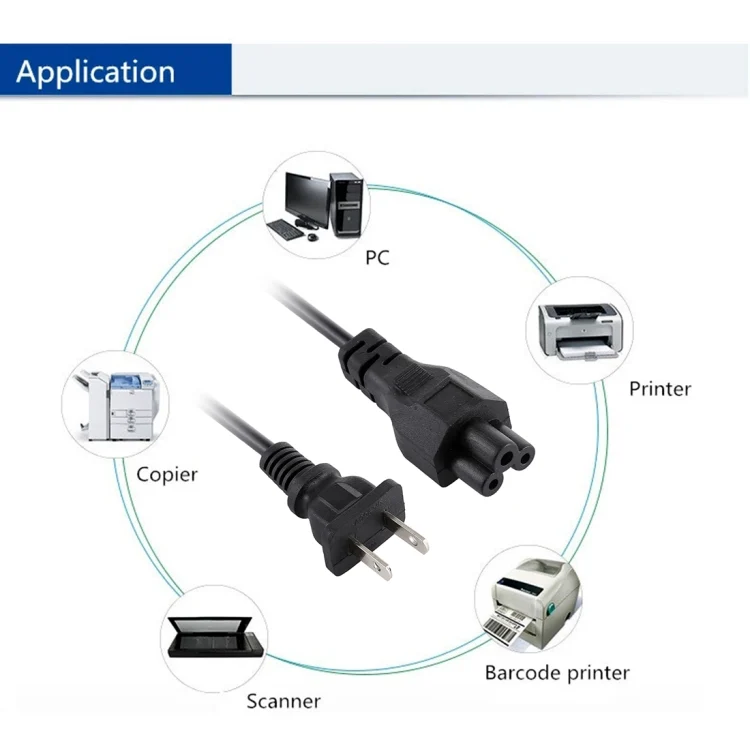 PC1936D_3.webp Three Holes Desktop Host Computer Power Cord, Length: 1.2m - Image 4