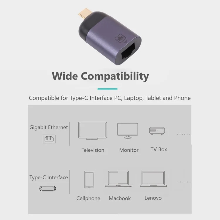 PC1943_6.webp USB-C / Type-C Male to 100M RJ45 Female Adapter - Image 7