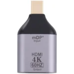 4K 60Hz HDMI Female to Mini Display Port Male Adapter - Image 2