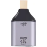 4K 30Hz HDMI Female to Mini Display Port Male Adapter - Image 2
