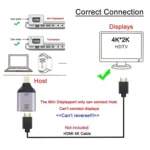 4K 30Hz HDMI Female to Mini Display Port Male Adapter - Image 6