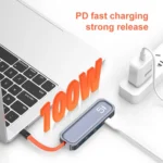 ROCK TR21 USB-C / Type-C to HDMI + USB3.0 x 3 + PD 4K 60Hz 5 in 1 Docking Station - Image 5