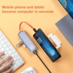 ROCK TR21 USB-C / Type-C to HDMI + USB3.0 x 3 + PD 4K 60Hz 5 in 1 Docking Station - Image 6