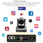 FEELWORLD NDI20X Simultaneous 20X Optical Zoom Live Streaming PTZ Camera, EU and US Plug - Image 5