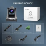 FEELWORLD NDI20X Simultaneous 20X Optical Zoom Live Streaming PTZ Camera, EU and US Plug - Image 8