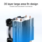 W-X3 3 Pin 9cm Double Copper Pipe Mute LED CPU Cooler Fan - Image 2