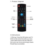 MX3-L Voice without Backlit 2.4GHz Fly Air Mouse Wireless Keyboard Remote Control - Image 4