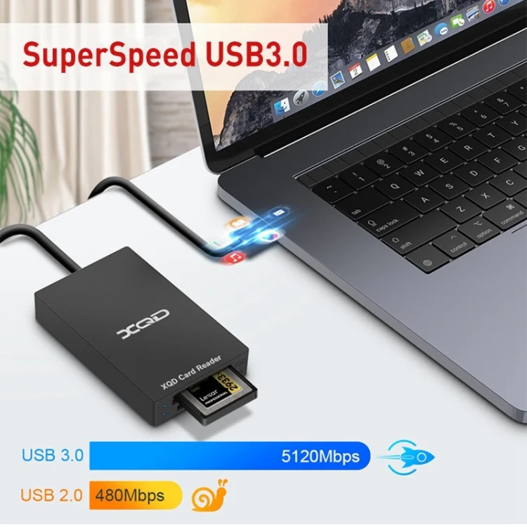 PC2132_2.webp Rocketek XQD312 Type-C to SD / XQD 2 in 1 Card Reader - Image 3