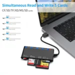 Rocketek CR7 USB3.0 Multi-function Card Reader CF / XD / MS / SD / TF Card 7 in 1 - Image 4