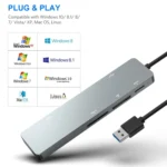 Rocketek CR308 USB3.0 Multi-function Card Reader CF / CFast / SD / MS / TF Card 5 in 1 - Image 6