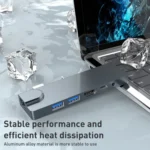 Rocketek SHL731 8 in 1 60W PD / RJ45 / 4K HDMI / USB 3.0 HUB Adapter for Surface Pro 3 / 4 / GO - Image 6