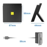 Rocketek CR319 USB 2.0 Smart Card / SIM 2 in 1 Card Reader - Image 3