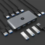 Rocketek HC405 USB2.0 KVM Switch Four In Four Out Sharing Converter - Image 2