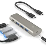 Rocketek HC466 USB3.2 Gen2 Type-C 4 in 1 HUB Adapter - Image 2
