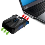 Ice Troll 5 COOLCOLD Portable Laptop Cooling Fan Air Cooler Speed Adjustable High Performance Notebook Fan Cooler Controller, AC 220V
