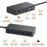 Rocketek SH701 11 in 1 1000M RJ45 / USB 3.0 HUB Adapter for Surface Pro 5 / 6 - Image 3