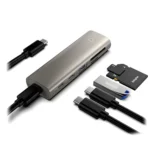Rocketek HC463 USB3.1 Gen2  to Type-C 3.1 + USB 3.1 + SD / TF 6 in 1 HUB Adapter - Image 2
