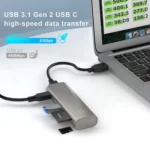 Rocketek HC463 USB3.1 Gen2  to Type-C 3.1 + USB 3.1 + SD / TF 6 in 1 HUB Adapter - Image 4
