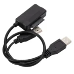 SATA to USB 2.0 Adatper Cable Optical Drive Cable with Power Supply - Image 4