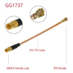 IPX Female to GG1737 MMCX Female RG178 Adapter Cable, Length: 15cm - Image 2