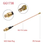 IPX Female to GG17378 MCX Female RG178 Adapter Cable, Length: 15cm - Image 2