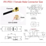 IPX Female to GG17378 MCX Female RG178 Adapter Cable, Length: 15cm - Image 3
