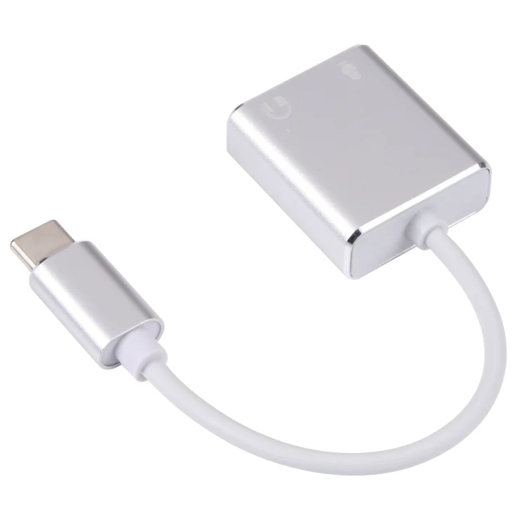 PC2303_2.webp USB-C / Type-C to Jack 3.5mm Earphone Microphone Sound Card(Silver) - Image 3