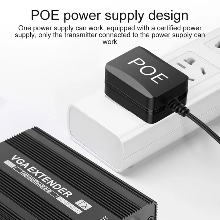 PC2425_B2.webp Measy VGA1815 VGA Extender Transmitter and Receiver Converter, POE Single Power Supply, Transmission Distance: 150m - Image 3