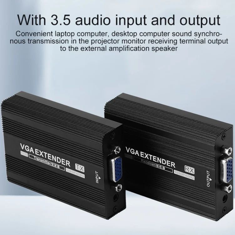 PC2425_B5.webp Measy VGA1815 VGA Extender Transmitter and Receiver Converter, POE Single Power Supply, Transmission Distance: 150m - Image 6