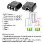 RJ45 to 2 x RJ45 Ethernet Network Coupler Thunder Lightning Protection - Image 2