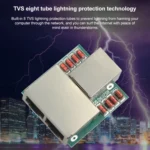 RJ45 to 2 x RJ45 Ethernet Network Coupler Thunder Lightning Protection - Image 5