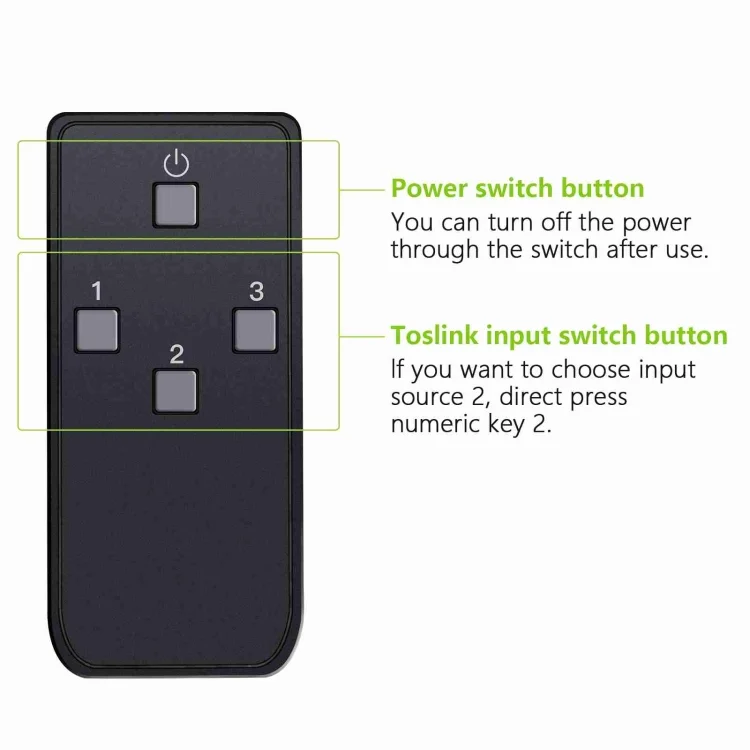 PC2460_4.webp NK-T32 Toslink 3 In 2 Out Switch/Splitter with IR Remote - Image 5