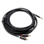 3m Gold Plated 3.5mm Jack to 2 x RCA Male Stereo Audio Cable - Image 2