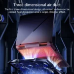 Benks SR08 Notebook Computer Cooling Fan Pad Desktop Laptop Riser Stand with LED Light - Image 4