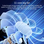 Benks SR08 Notebook Computer Cooling Fan Pad Desktop Laptop Riser Stand with LED Light - Image 5