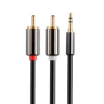 5m Gold Plated 3.5mm Jack to 2 x RCA Male Stereo Audio Cable - Image 3