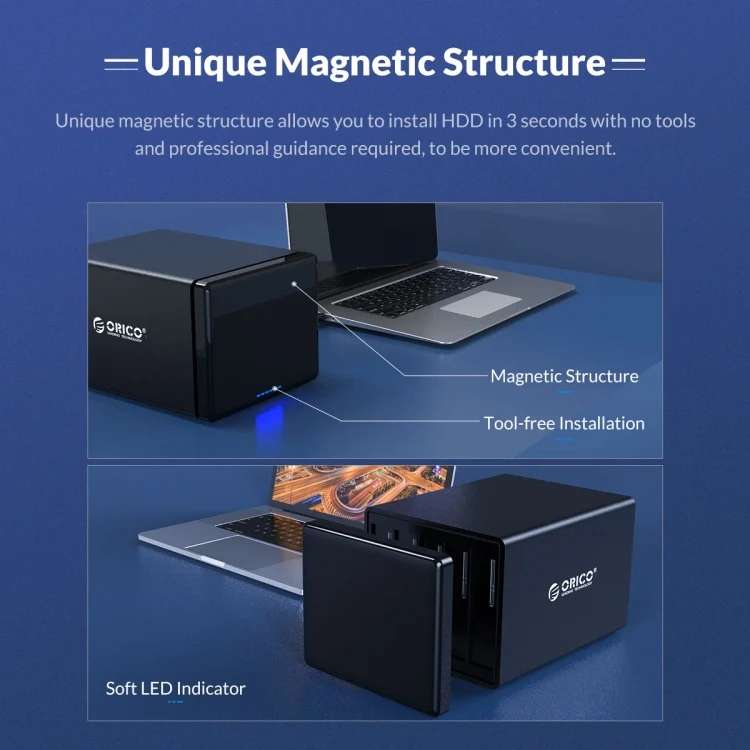 PC2481B_2.webp ORICO NS500U3 3.5 inch 5 Bay USB 3.0 Hard Drive Enclosure - Image 3