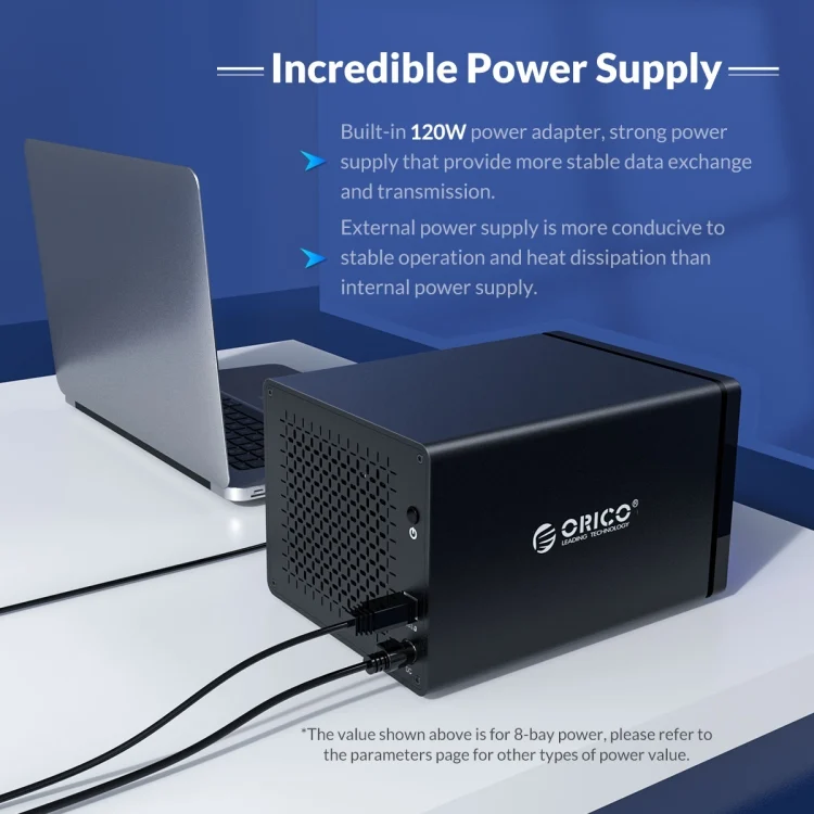 PC2482B_6.webp ORICO NS800U3 3.5 inch 8 Bay USB 3.0 Hard Drive Enclosure - Image 7