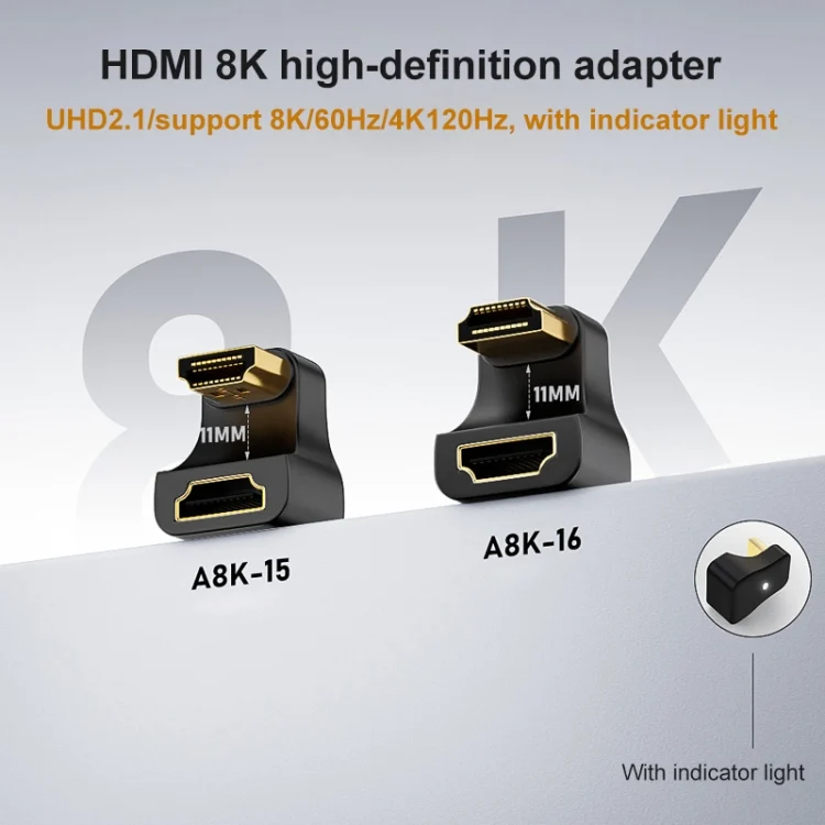 PC2489_2.webp A8K-16 8K HDMI Male to HDMI Female U-bend Adapter - Image 3