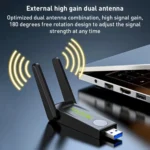 1300Mbps Dual Frequency USB Network Adapter WiFi Transmitter Receiver - Image 4