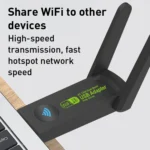 1300Mbps Dual Frequency USB Network Adapter WiFi Transmitter Receiver - Image 7